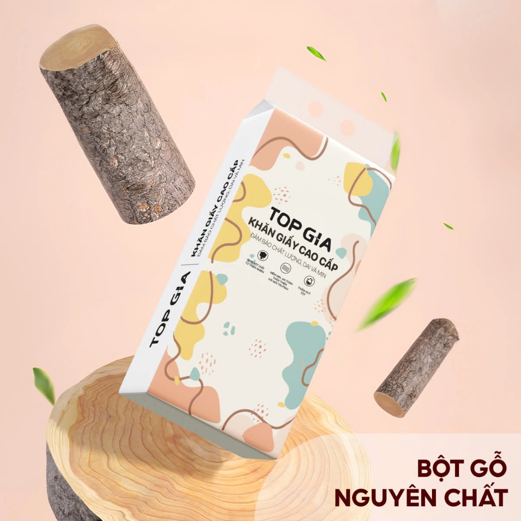 [Thùng 2&4 Bịch] Giấy Vệ Sinh Rút Đáy Treo Tường Đa Sắc TOPGIA – Giấy 4 Lớp Mềm Mịn, An Toàn Cho Da
