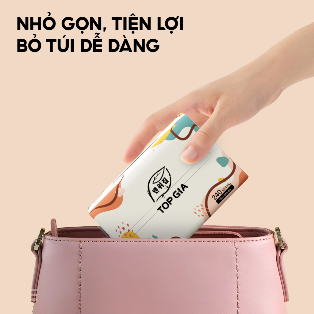 [Thùng 10&20 Gói] Khăn Giấy Ăn Đa Sắc TOPGIA – Giấy 4 Lớp Mềm Mịn, Thấm Hút Tốt, An Toàn Cho Da