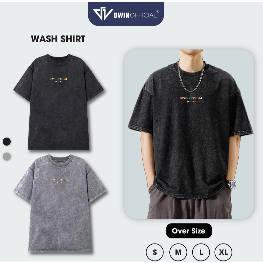 Áo thun WASH nam nữ DWIN basic tee tay lỡ phông cotton unisex oversize form rộng local brand tshirt AT04A