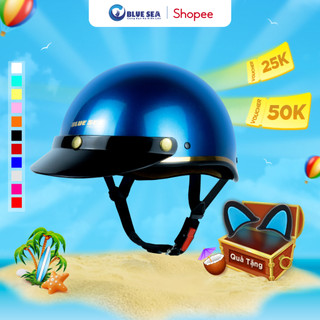 Mũ bảo hiểm 1/2 đầu, nửa đầu BLUESEA A366 - Sơn Bóng - Thời trang - Freezise - Chính hãng