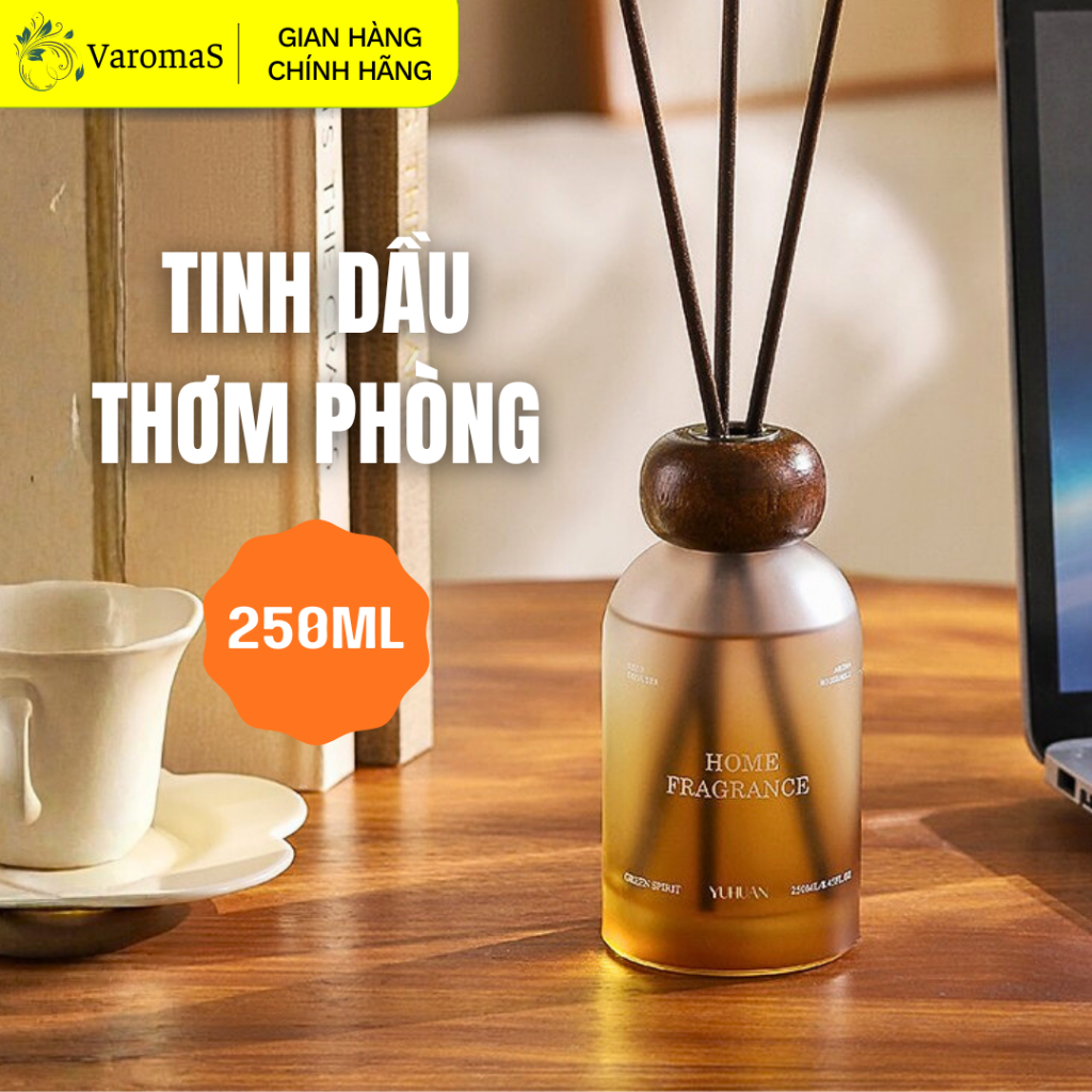 Tinh dầu toả hương dịu nhẹ VaromaS 250ml có kèm que khuếch tán KT22