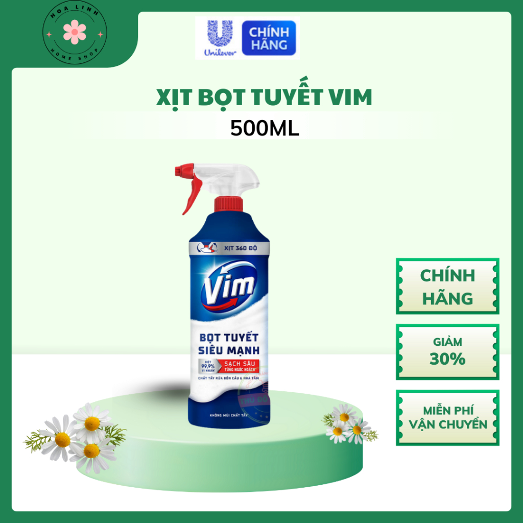 Xịt Bọt Tuyết VIM - Chai 500ML hoalinhhomeshop