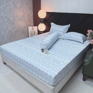 🌈SIÊU ĐẸP️️🌈Bộ Ga Gối Lụa Lyocell Sợi Tre Sọc Hà Lan Mát Mịn, Mền Chần Bông Cao Cấp_Chăn ga sỉ HCM