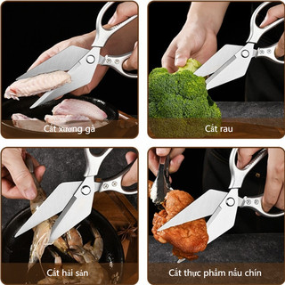 Kéo Cắt Gà Vịt SK5 Lưỡi Cánh To Không Gỉ Mạnh Mẽ - Kéo Nhà Bếp Cao Cấp Cắt Xương Thịt Đa Năng Siêu Bền