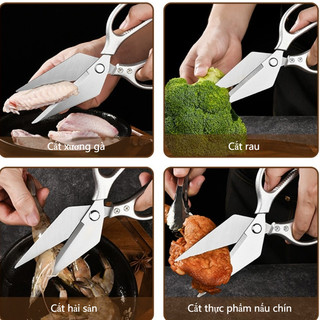 Kéo Cắt Gà SK5 Đa Năng Lưỡi Cánh To Siêu Cứng Không Gỉ Mạnh Mẽ Cắt Xương Cắt Thịt Kéo Thép Cao Cấp Siêu Bền Nhà Bếp
