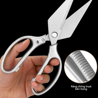 Kéo Cắt Gà SK5 Đa Năng Lưỡi Cánh To Siêu Cứng Không Gỉ Mạnh Mẽ Cắt Xương Cắt Thịt Kéo Thép Cao Cấp Siêu Bền Nhà Bếp