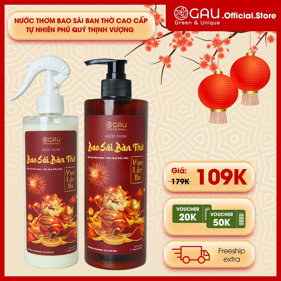 Nước Thơm Bàn Thờ Cao Cấp Vạn Lộc An Vạn Lộc Như Nước - Phúc Quý Đầy Nhà 500ml