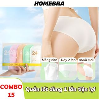 [Hỏa Tốc] Combo 10 quần lót nữ giấy dùng 1 lần tiện lợi, Quần chíp nữ đáy cotton kháng khuẩn khử mùi