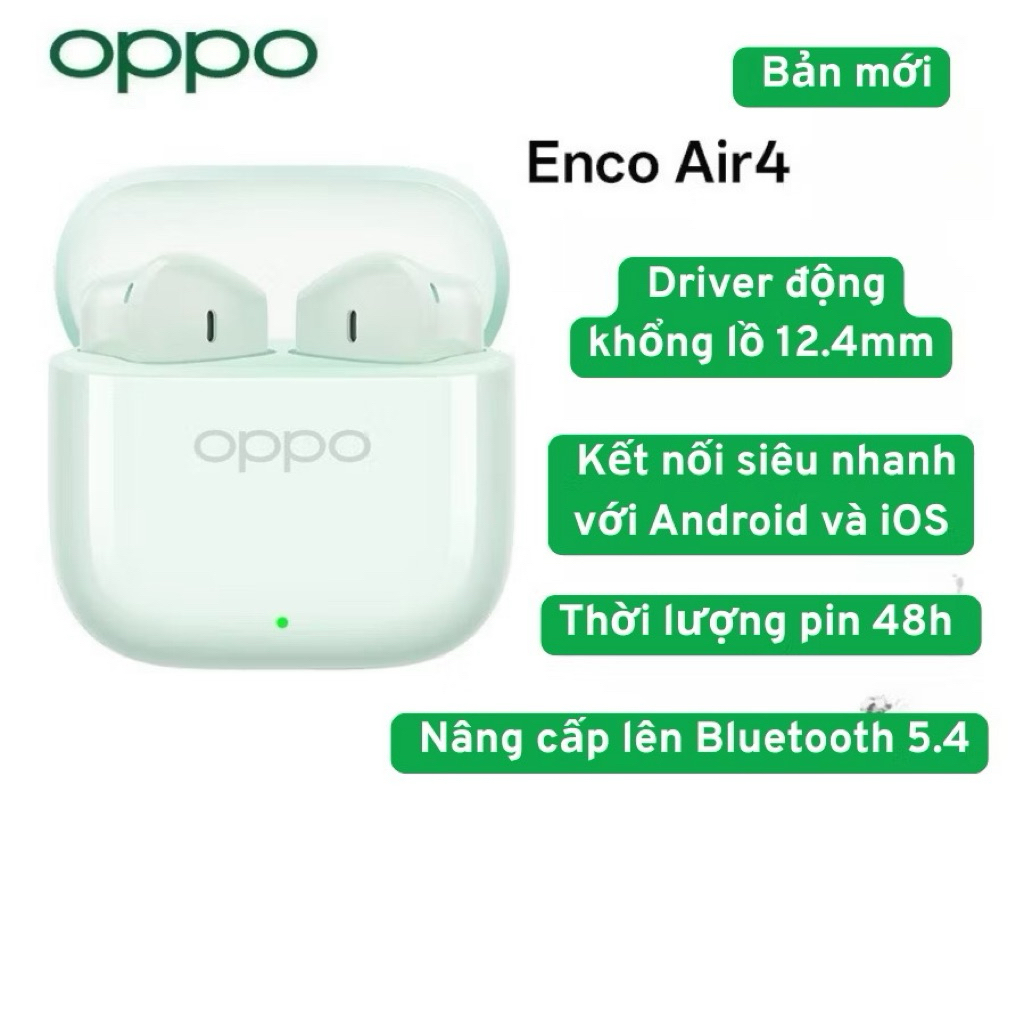 Tai Nghe earbuds OPPO Enco Air 4 New Sound Edition – Pin Trâu 48 Giờ | Bass Mạnh | Bluetooth 5.4 BH 6 tháng