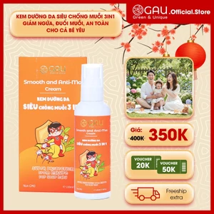 Kem Siêu Đuổi Muỗi Dưỡng da Tránh Hăm Viêm GAU cho Bé Ngăn Muỗi đốt 6 giờ Dịu da Giảm Chàm bé 3 in 1
