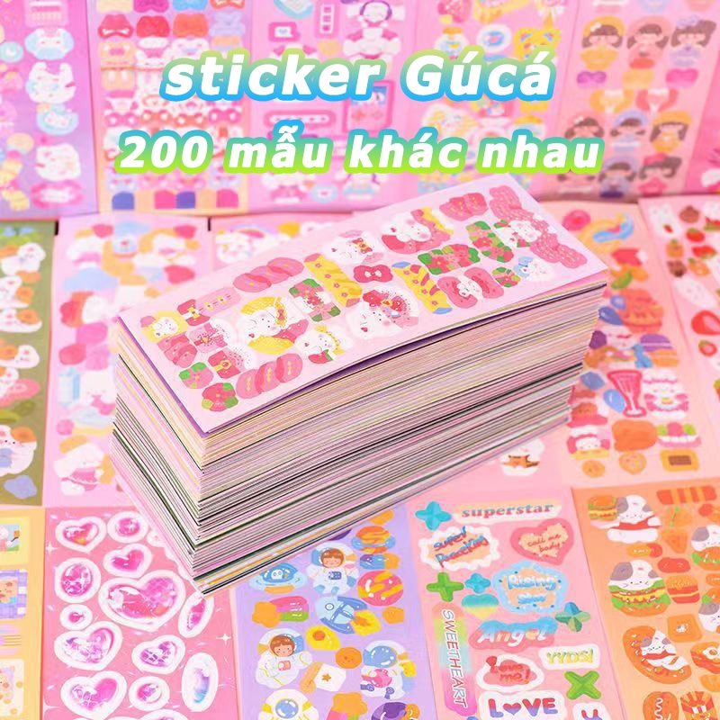 [DOTDING]200 tấm tem dán sticker DIY Gù kǎ khen thưởng hoạt hình ngộ ...