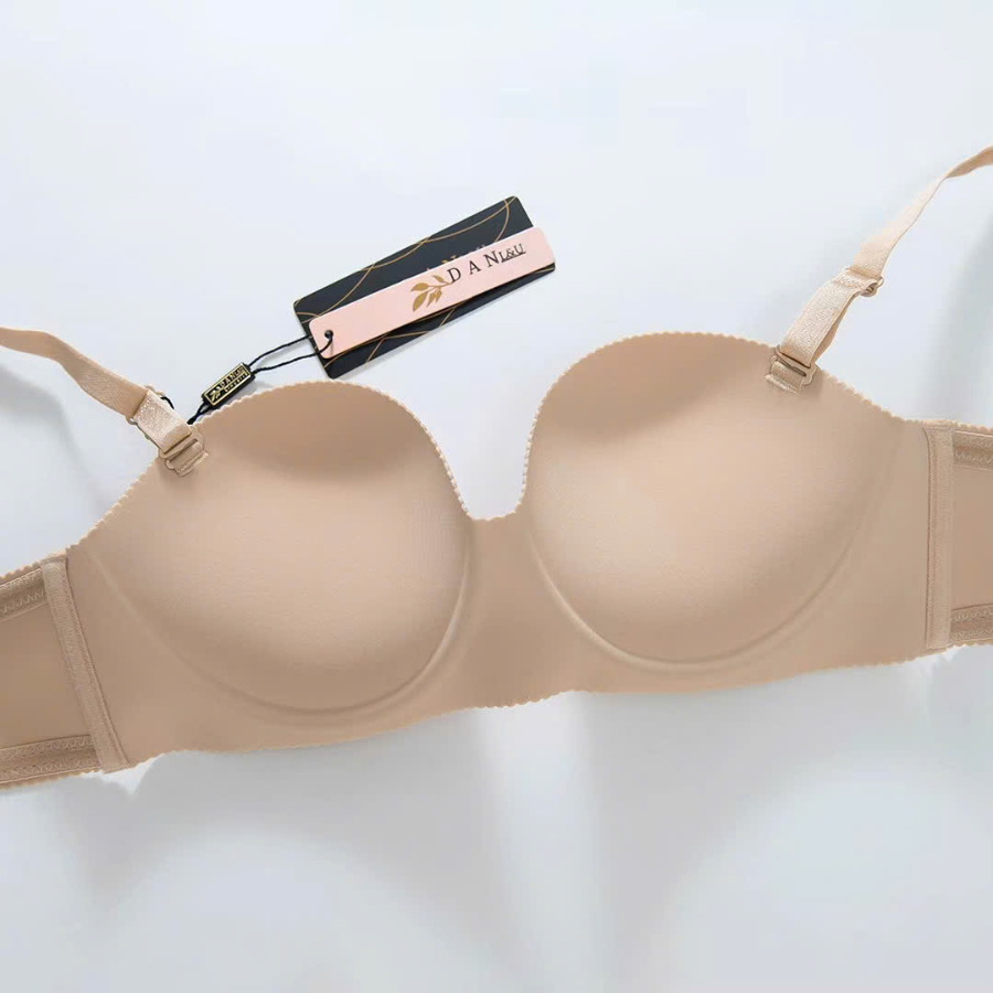 Áo Ngực Đúc Su Cúp Ngang Đệm 3CM Thiết Kế Liền Khối Ôm Nâng V1 Tự Nhiên DORIS 2277