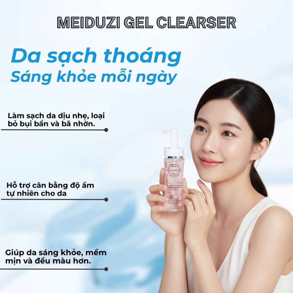 Sữa Rửa Mặt Coselvina Meiduzi – Gel Làm Sạch Dịu Nhẹ, Dưỡng Ẩm & Giúp Da Sáng Mịn