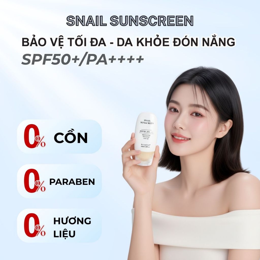 Kem Chống Nắng COSELVINA Snail Sunscreen 50ml – Dưỡng Ẩm & Hỗ Trợ Bảo Vệ Da.