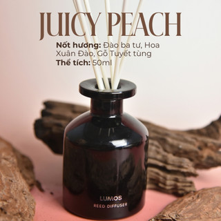 Tinh Dầu Thơm Phòng Hương Hoa Dễ Chịu 80ml Juicy Peach & Field Tặng Kèm Que Mây Khuếch Tán