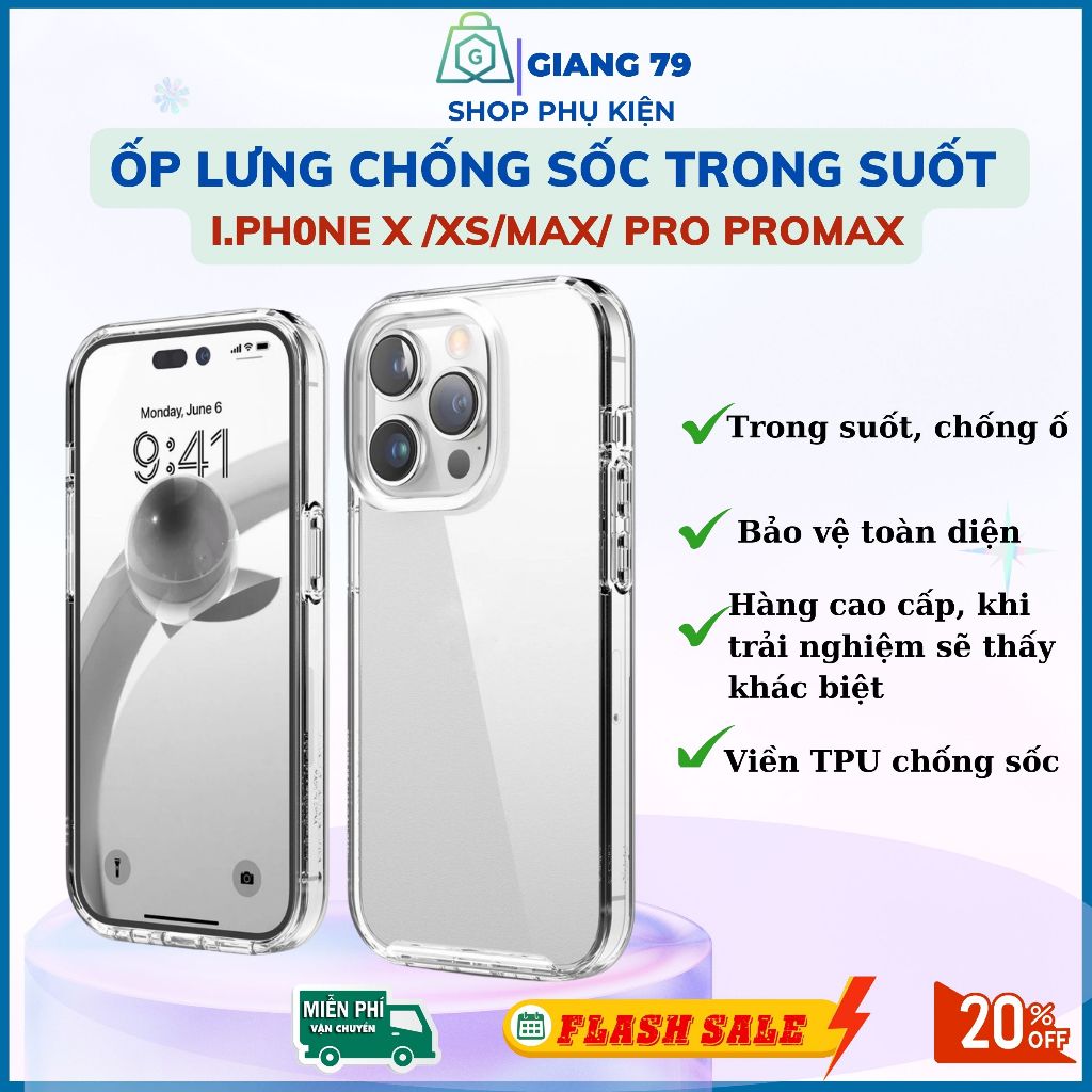 Ốp Lưng Cho I. Phone Chống Ố, Chống Sốc Cao Cấp VVZ/ Cho Các Đời từ 7 đến16 PROMAX