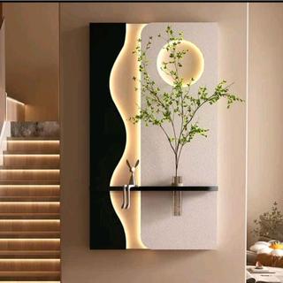 Tranh đèn led cắm hoa treo tường, Tranh bình hoa trang trí phòng khách, phòng ngủ, cửa hàng, quán spa, cafe