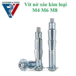 5 cái Vít nở xòe kim loại, M4, M6, M8 tắc kê nở kim loại, bulong nở kim loại, tắc kê sắt thạch cao
