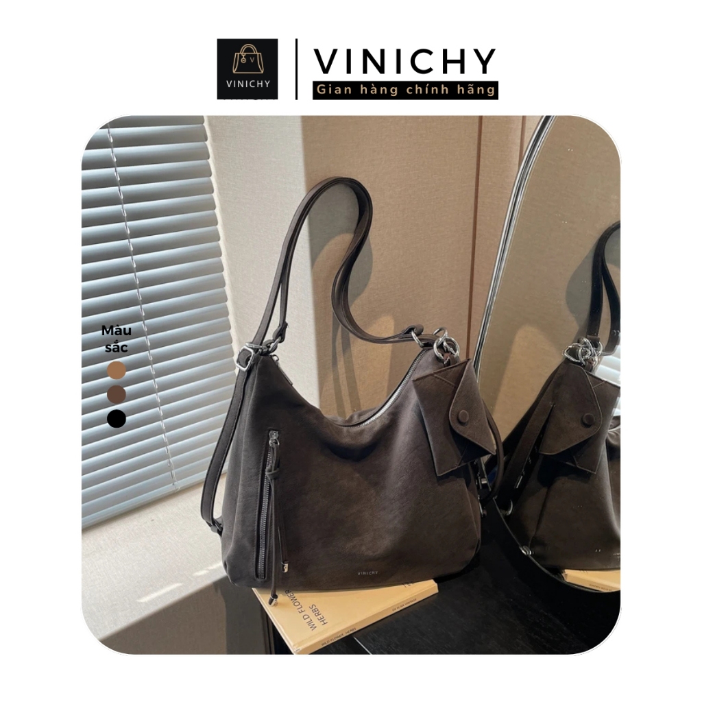 Túi xách nữ đeo vai VINICHY, tote, balo dung tích lớn size 30cm HA846