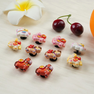 Bộ 10 Sticker, Charm 3D chủ đề Tết 2026, Xuân Bính Ngọ nhựa cứng gắn Dép Sục, Cá sấu JB-428 Mita
