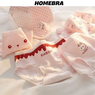 Quần lót nữ cotton cao cấp họa tiết thỏ cute - Quần lót nữ cạp vừa viền thun co giãn quyến rũ LY11