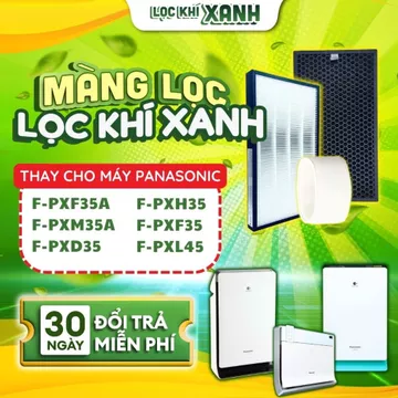 Bộ lọc LocKhiXanh® tương thích cho Màng lọc không khí Panasonic F-PXF35A/F-PXH35A/F-PXM35/F-PXL45/F-PXD35/F-PXF35