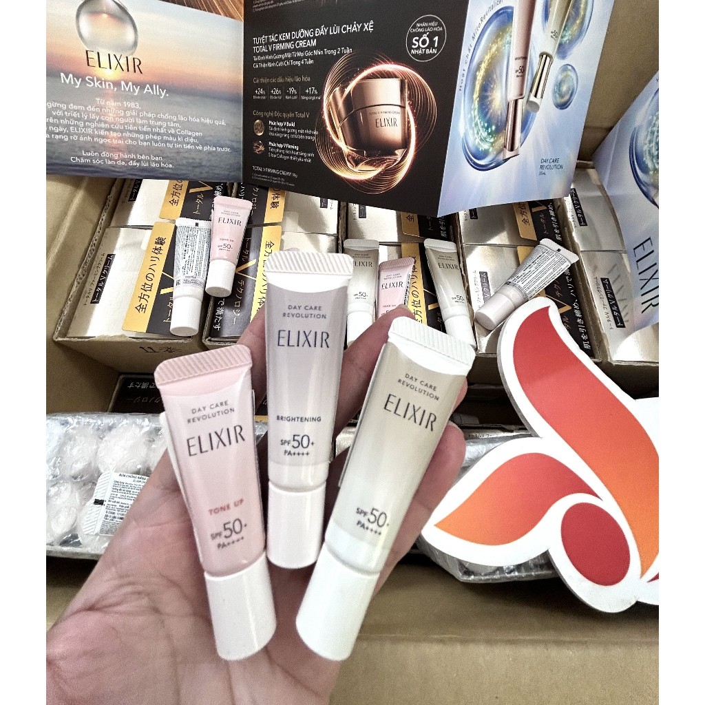 (CHÍNH HÃNG+TEM PHỤ) Elixir The Serum, Kem Dưỡng Da V Cream Ngăn Ngừa Lão Hóa, Kem Chống Nắng Elixir Mini đủ mã | BigBuy360 - bigbuy360.vn