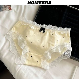 Quần Lót Nữ Cotton Cạp Vừa Tôn Dáng Chấm Bi Ren Dễ Thương, Quần Lót Nữ Mềm Mại Gợi Cảm HOMEBRA L5410
