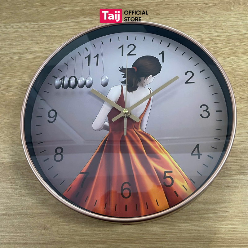 Đồng Hồ Treo Tường Trang Trí Họa Tiết Dễ Thương, Vỏ Nhựa Cao Cấp, Đường Kính 30 Cm