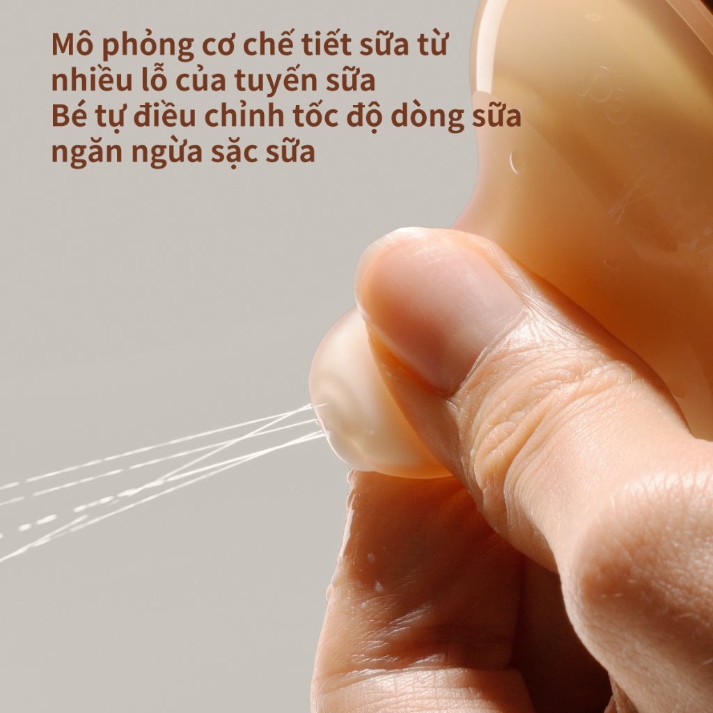 [Thủy tinh] Bình sữa chống đầy hơi cho trẻ sơ sinh Thyseed chống sặc núm ti siêu mềm 160ml/240ml