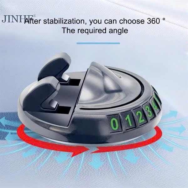 Giá Kẹp Điện Thoại Kèm Bảng Số Điện Thoại Trên Ôtô, Xoay 360 độ, Đế Chống Trượt