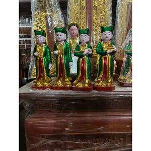 Tượng 12 cô Sơn trang gỗ mít sơn son thếp vàng