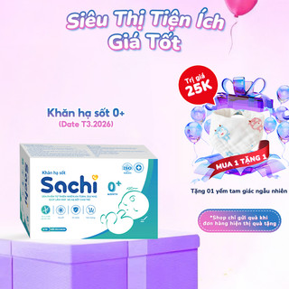 [Date T3.2026] Khặn hạ sốt cho bé Sachi 0+ 2y+  giúp hạ nhiệt, giảm sốt, làm mát da,cho trẻ sơ sinh từ 0 tháng tuổi