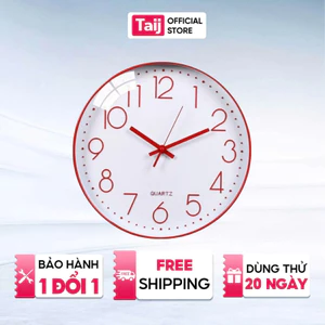Đồng Hồ Treo Tường Trang Trí Họa Tiết Dễ Thương, Vỏ Nhựa Cao Cấp, Đường Kính 30 Cm