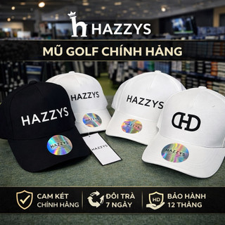 Mũ Golf hazzy vải golf co dãn thoải mái 2 màu đen và trắng