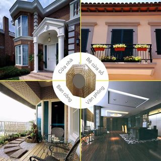 Gương bát quái cầu lồi gỗ đào tự nhiên treo cửa nhà dùng phong thủy