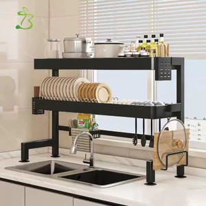 Kệ đựng bát đĩa Trên Bồn Rửa Bát Cao Cấp Đa Năng 1/2 Tầng 65-125CM Kệ Để Chén Đĩa Trên Bồn Rửa Bát Kệ để đồ trong bếp