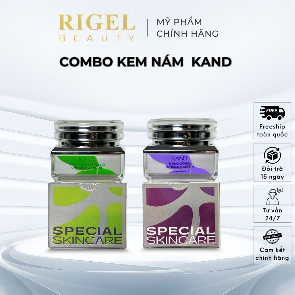Combo Kem Nám Ngày & Đêm KAND 25g – Dưỡng Sáng & Phục Hồi Da