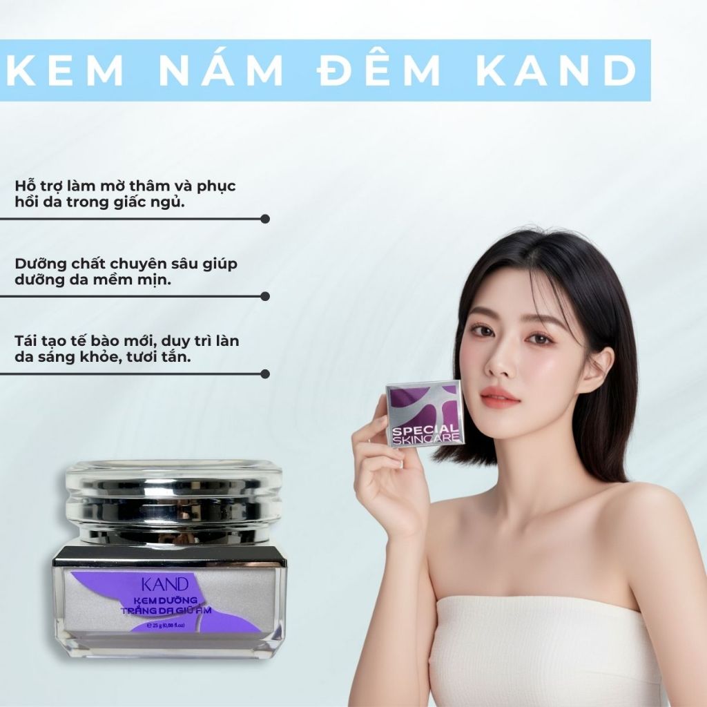 Combo Kem Nám Ngày & Đêm KAND 25g – Dưỡng Sáng & Phục Hồi Da
