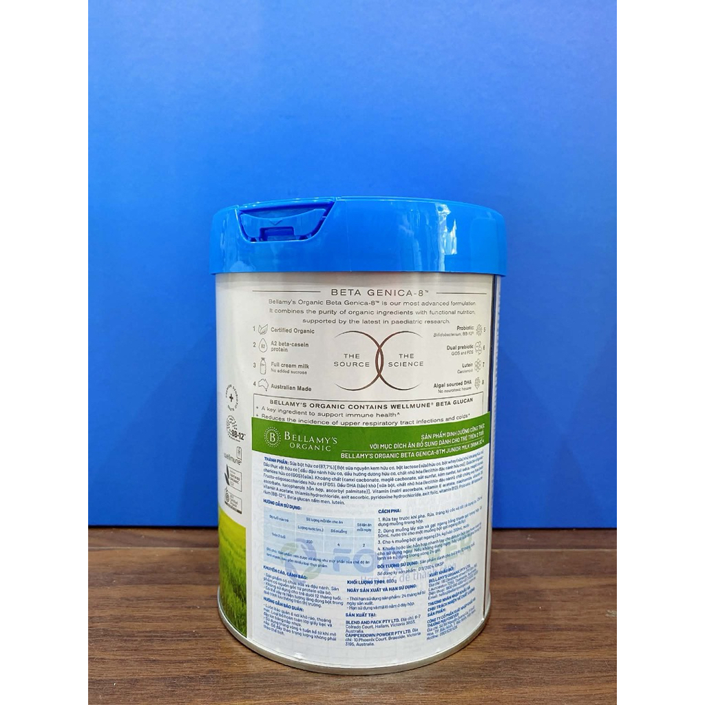 Sữa Bellamy's Organic A2 Junior Milk số 4 800g
