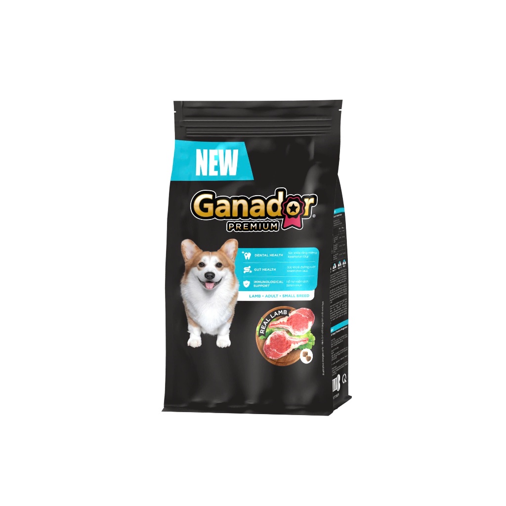 Thức ăn hạt Ganador Premium Adult Small Breed with Lamb - cho chó giống nhỏ vị Cừu gói 1.3kg