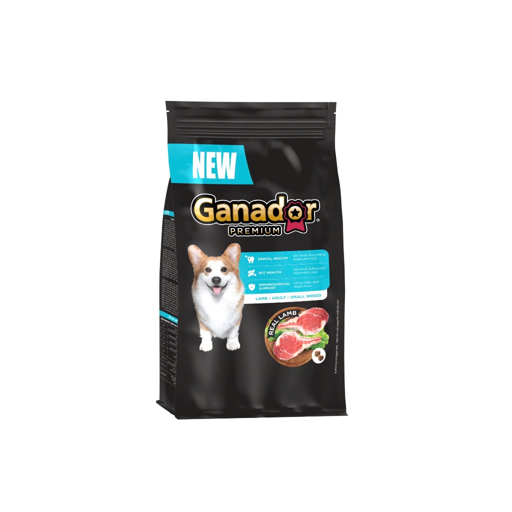 Thức ăn hạt Ganador Premium Adult Small Breed with Lamb - cho chó giống nhỏ vị Cừu gói 1.3kg