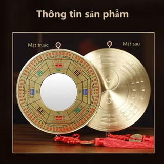 Gương Bát Quái Lồi Đồng Nguyên Chất Phong Thủy Hóa Giải Treo Cửa Nhiều Kích Cỡ