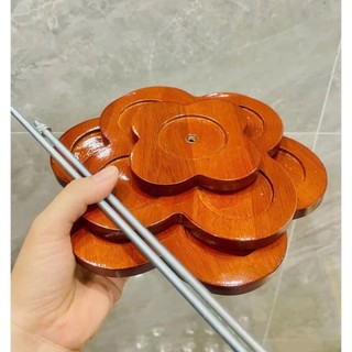 [Giá XƯỞNG] Combo 2 Tháp Gỗ Hình Hoa Mai YATASMART – Đồ Gỗ Sơn Pu Cao Cấp Trang Trí Bàn Thờ