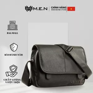 Túi đeo chéo sinh viên da siêu dày size lớn không nhăn chống nước phổ thông kiểu trơn 2 pát hít G5 {HÌNH THẬT}