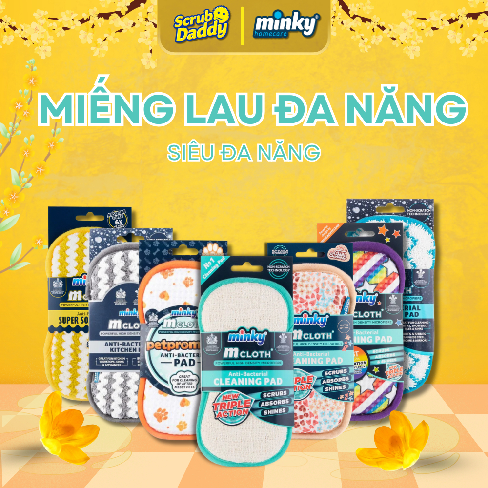 Trọn Bộ Miếng Lau Vệ Sinh Minky Homecare - Kháng Khuẩn, Đa Năng và Siêu Tiện Lợi | BigBuy360 - bigbuy360.vn