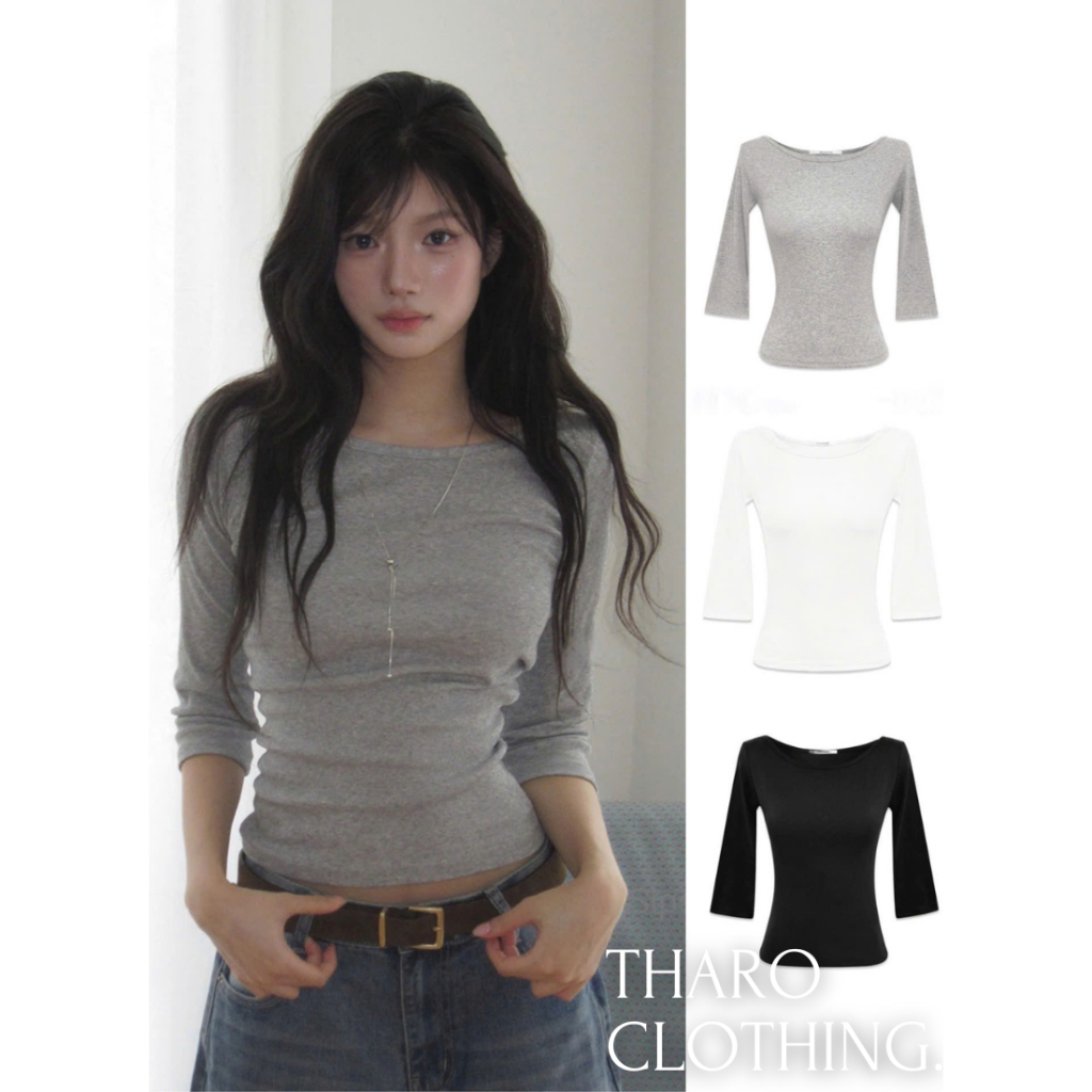 Áo Thun Nữ Cổ Thuyền Tay Lỡ Dáng Loe - Tharo Clothing [MH26AO326]