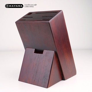 Hộp đựng dao bằng gỗ Teak thương hiệu KATANA màu nâu - DD01