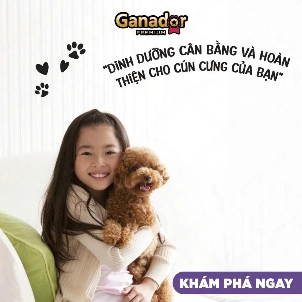 Thức ăn hạt Ganador Premium cho chó con vị Sữa & DHA 3kg tăng cường miễn dịch, giúp xương chắc khỏe