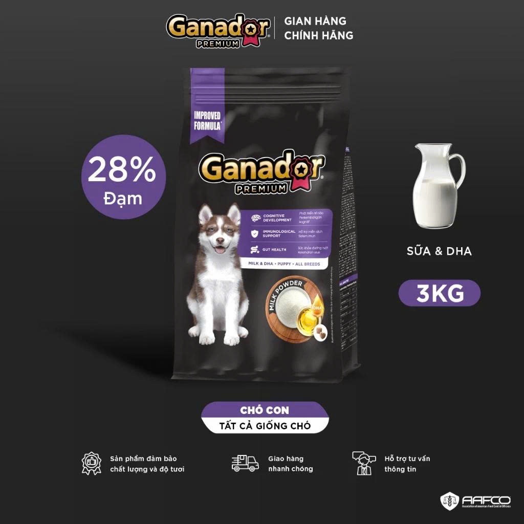[Combo 10gói 400] Thức ăn hạt cho chó Ganador Premium vị Cừu/Cá hồi/chó con DHA/Adult Small Breed with Lamb
